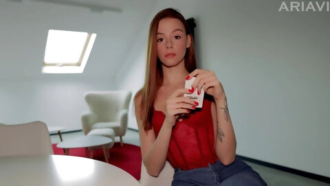 Beautiful stepsister lost her pussy in card games - Amateur Porn