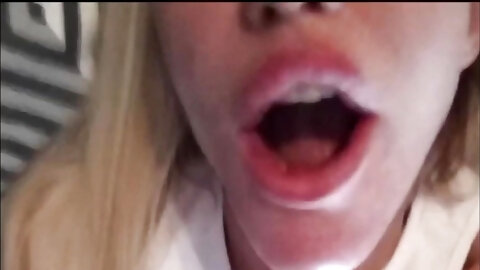 Katia Star skinny blonde fit fake tits bimbo plays with her pussy on cam