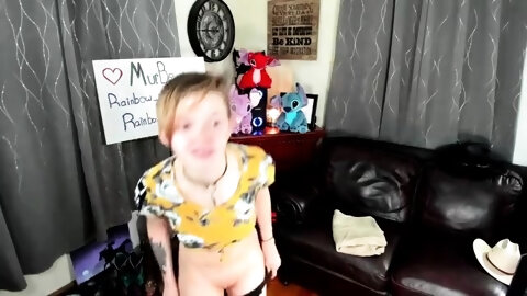 Amateur pantyhouse webcam teen strips and strokes her vagina