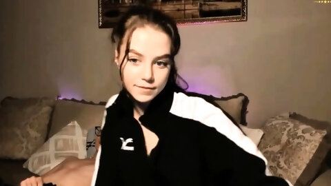 Petite teen babe gets load of cum on ass after hard pounding