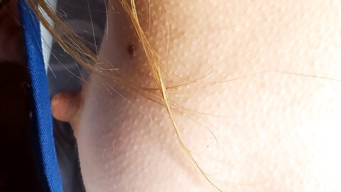 Cold little boobies under my apron ? warm them up please? ?