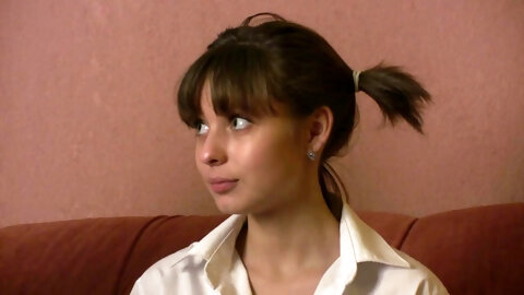 Cute pigtailed girl Lil Maya loves cum in mouth so much