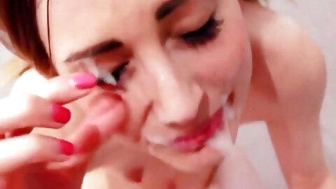 Deepthroat and Huge Facial for Dirty Talking Student Skirt Girl